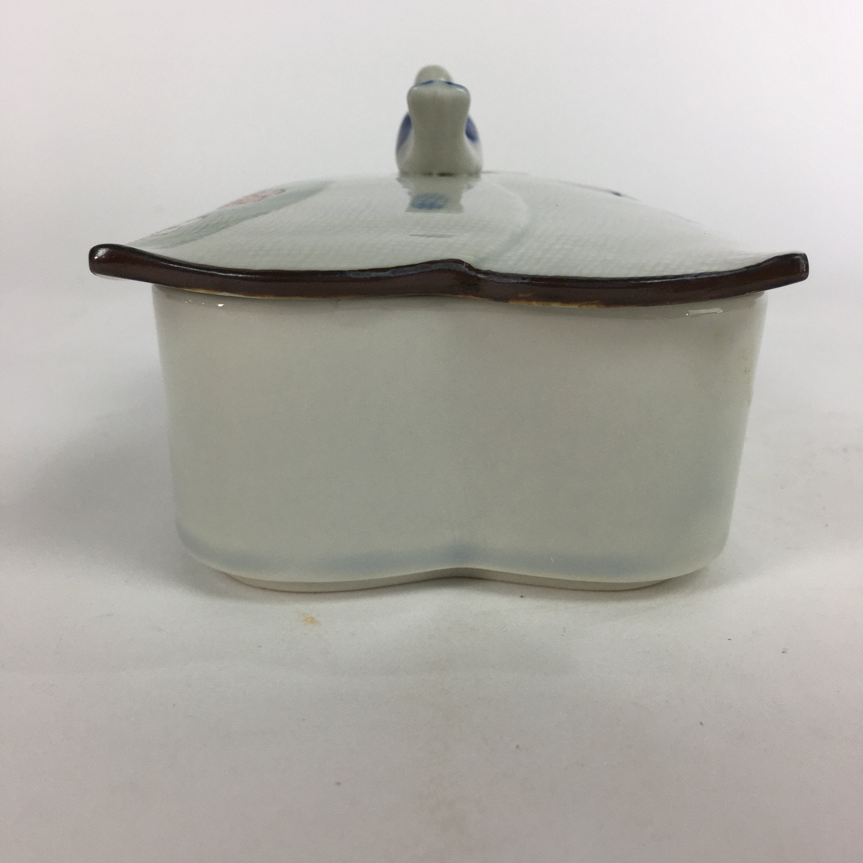 Japanese Ceramic Lidded Plate Bowl Vtg Arita ware Masamine Floral Pattern PP536