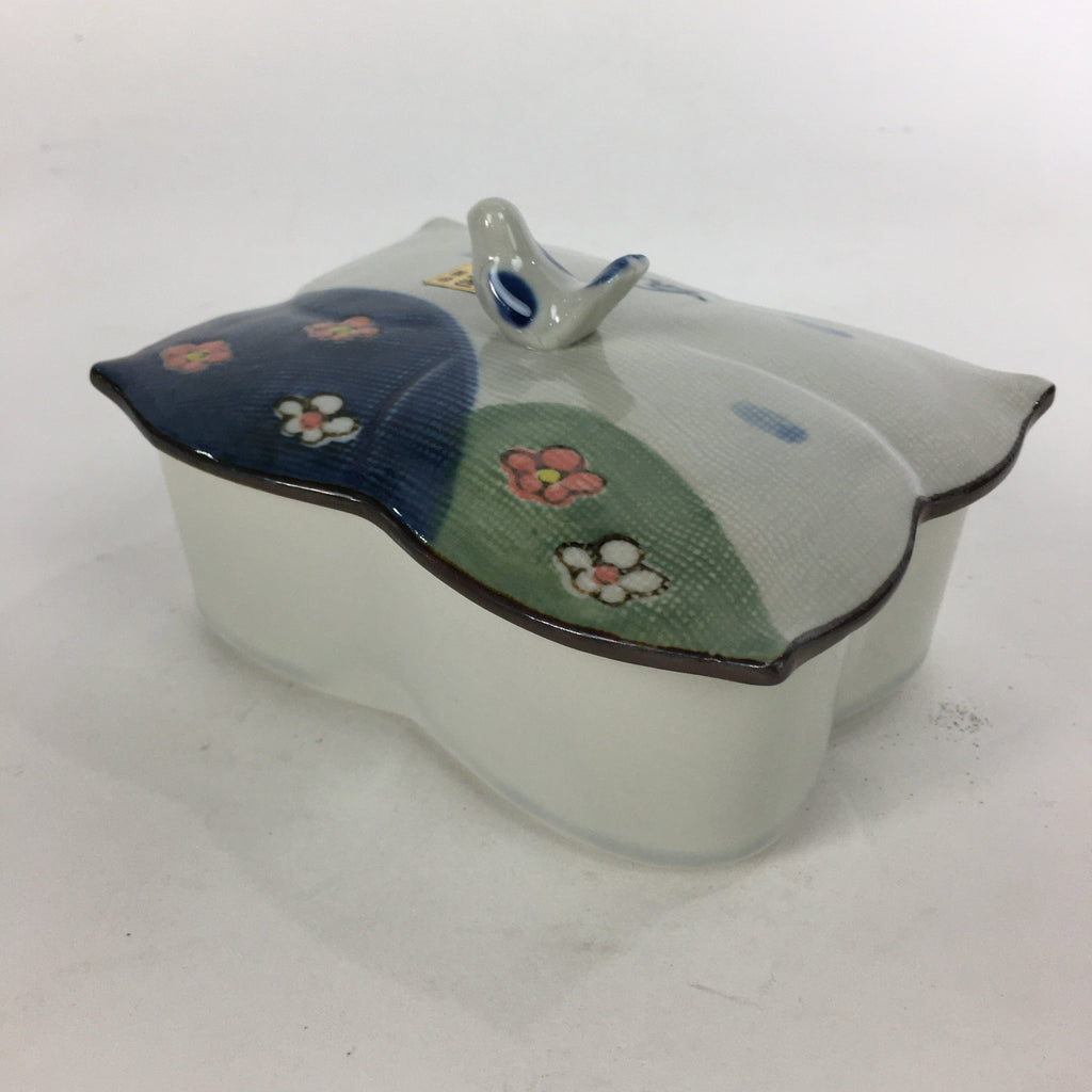 Japanese Ceramic Lidded Plate Bowl Vtg Arita ware Masamine Floral Pattern PP536