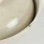 Japanese Ceramic Lidded Rice Bowl Vtg White Chawan Pottery PY127