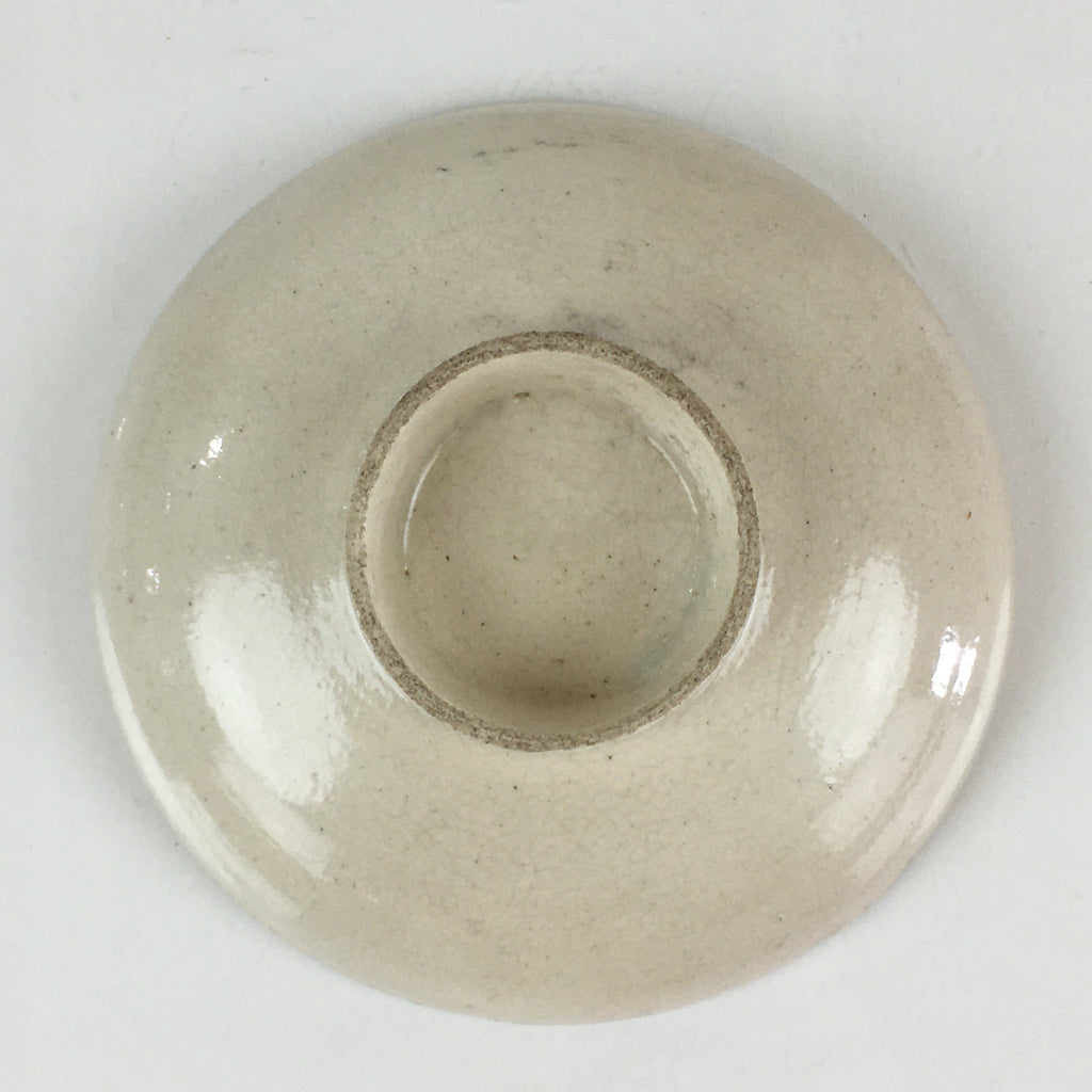 Japanese Ceramic Lidded Rice Bowl Vtg White Chawan Pottery PY127