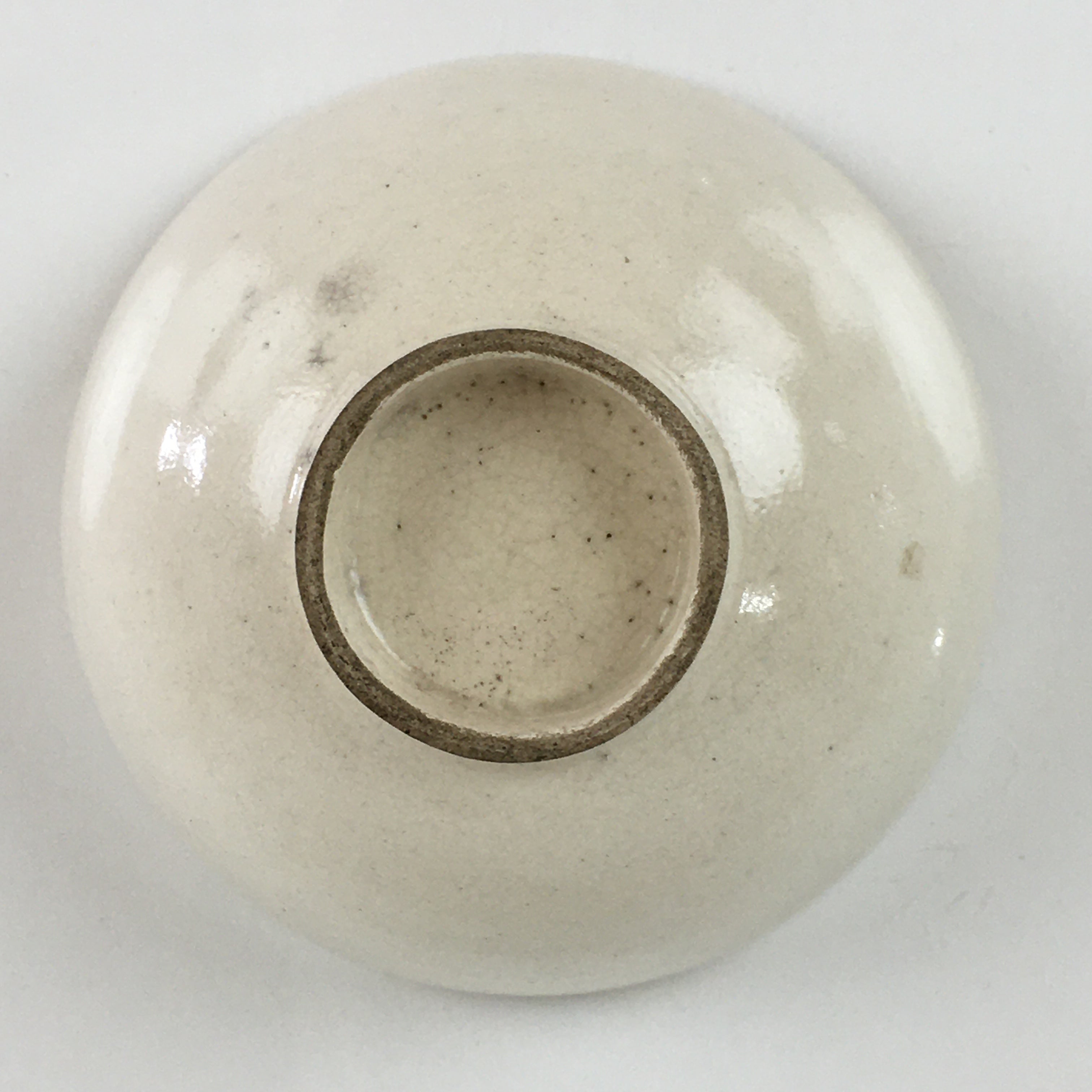 Japanese Ceramic Lidded Rice Bowl Vtg White Chawan Pottery PY128