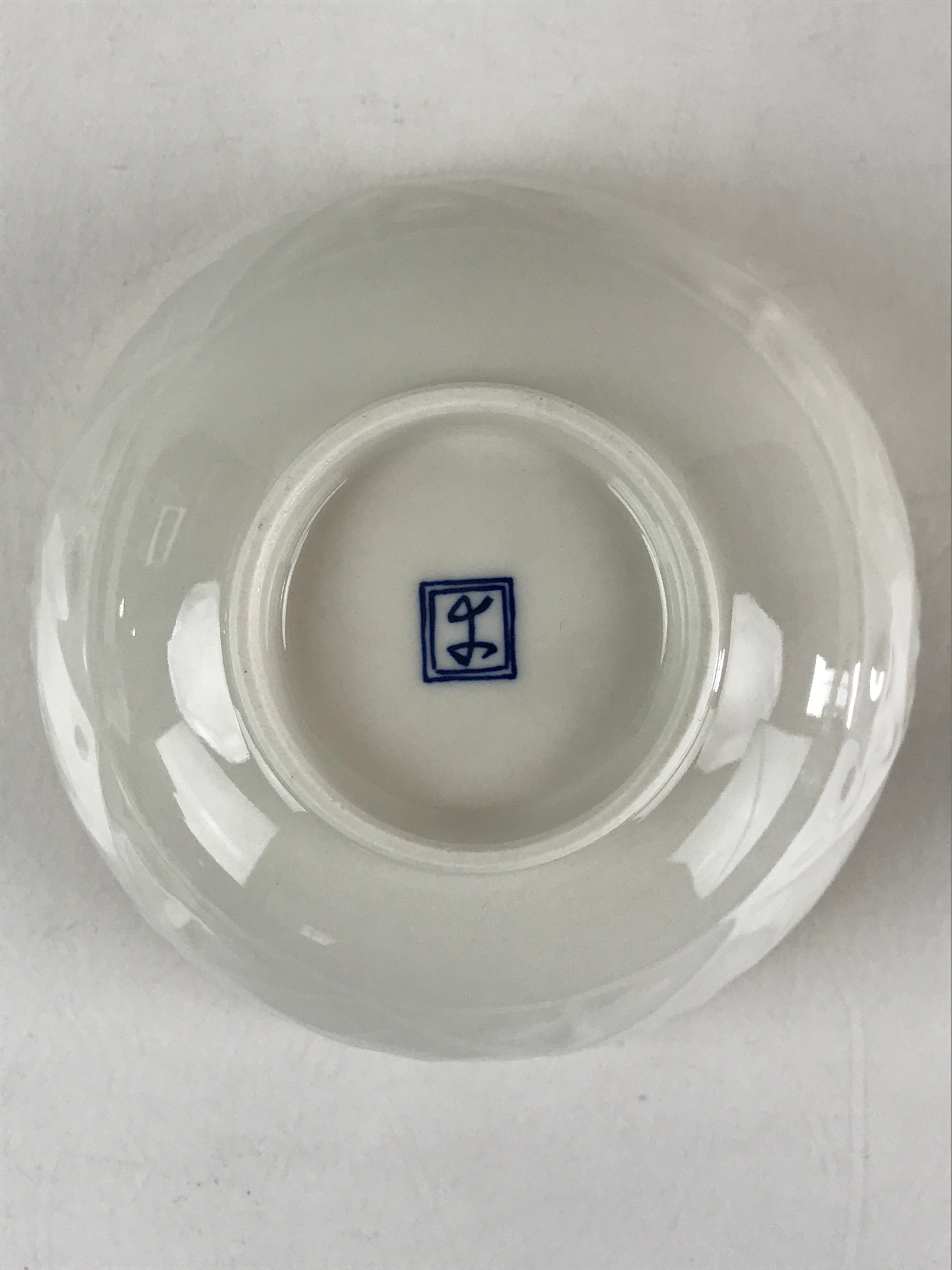 Japanese Ceramic Lidded Rice Bowl White Chawan Vtg Pottery Hand-drawn Flower PY2