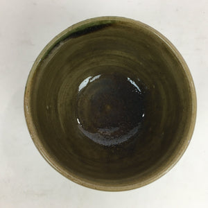 Japanese Ceramic Mino Ware Kiseto Tea Ceremony Bowl Vtg Green Glaze GTB760