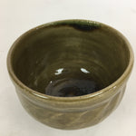 Japanese Ceramic Mino Ware Kiseto Tea Ceremony Bowl Vtg Green Glaze GTB760