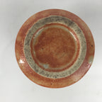 Japanese Ceramic Mino Ware Sake Cup Vtg Guinomi Akashino Orange Pottery GU976