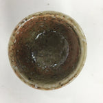 Japanese Ceramic Mino Ware Sake Cup Vtg Guinomi Green Brown Pebbles GU977
