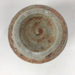 Japanese Ceramic Mino Ware Sake Cup Vtg Guinomi Green Brown Pebbles GU977