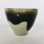 Japanese Ceramic Mino Ware Sake Cup Vtg Guinomi Ochoko White Green GU930