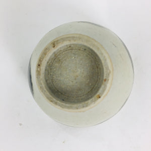 Japanese Ceramic Mino Ware Sake Cup Vtg Guinomi Ochoko White Green GU930