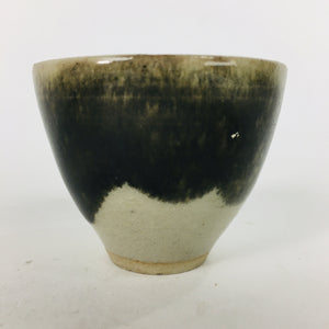 Japanese Ceramic Mino Ware Sake Cup Vtg Guinomi Ochoko White Green GU930