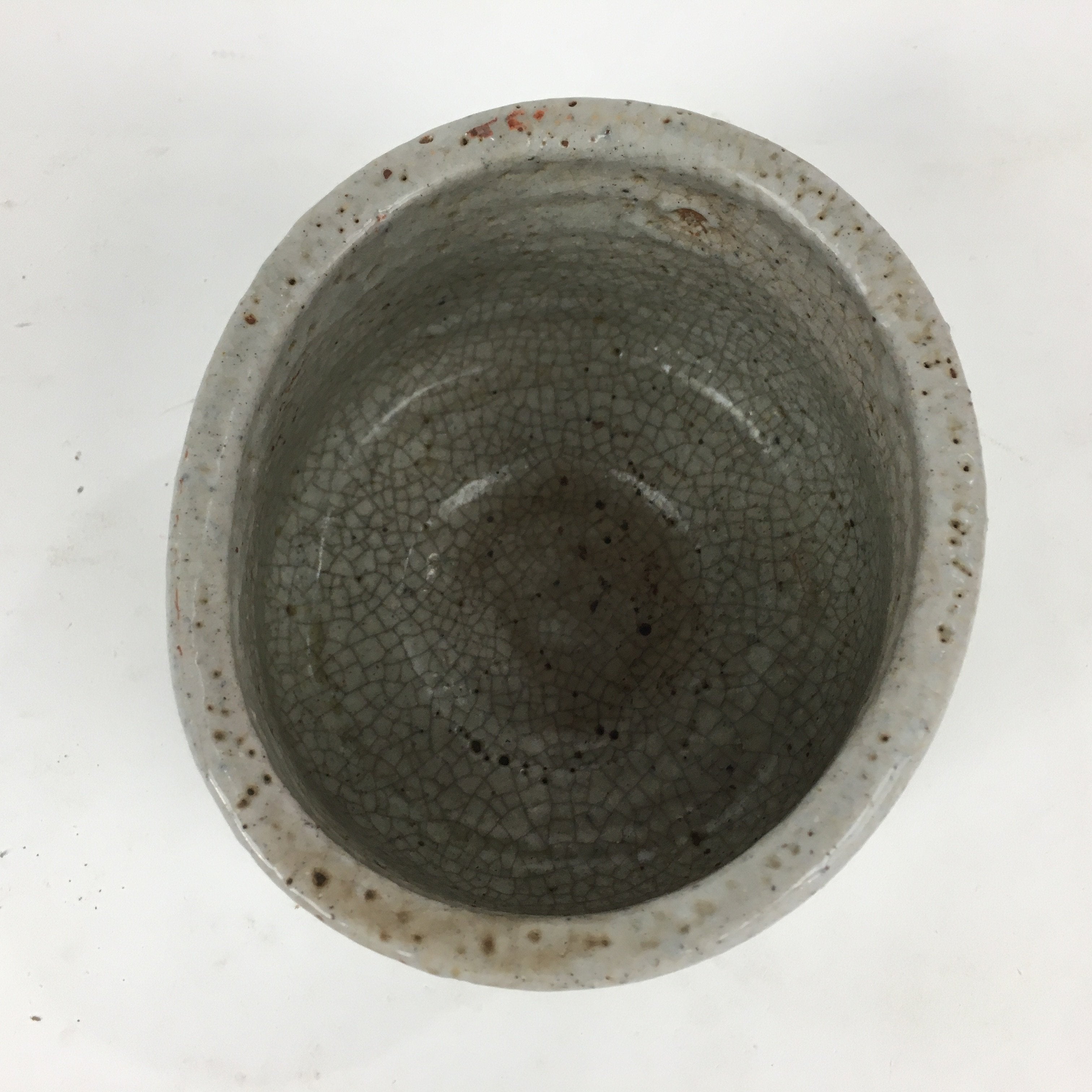 Japanese Ceramic Mino Ware Tea Ceremony Bowl Vtg Chawan Pottery Sado GTB827
