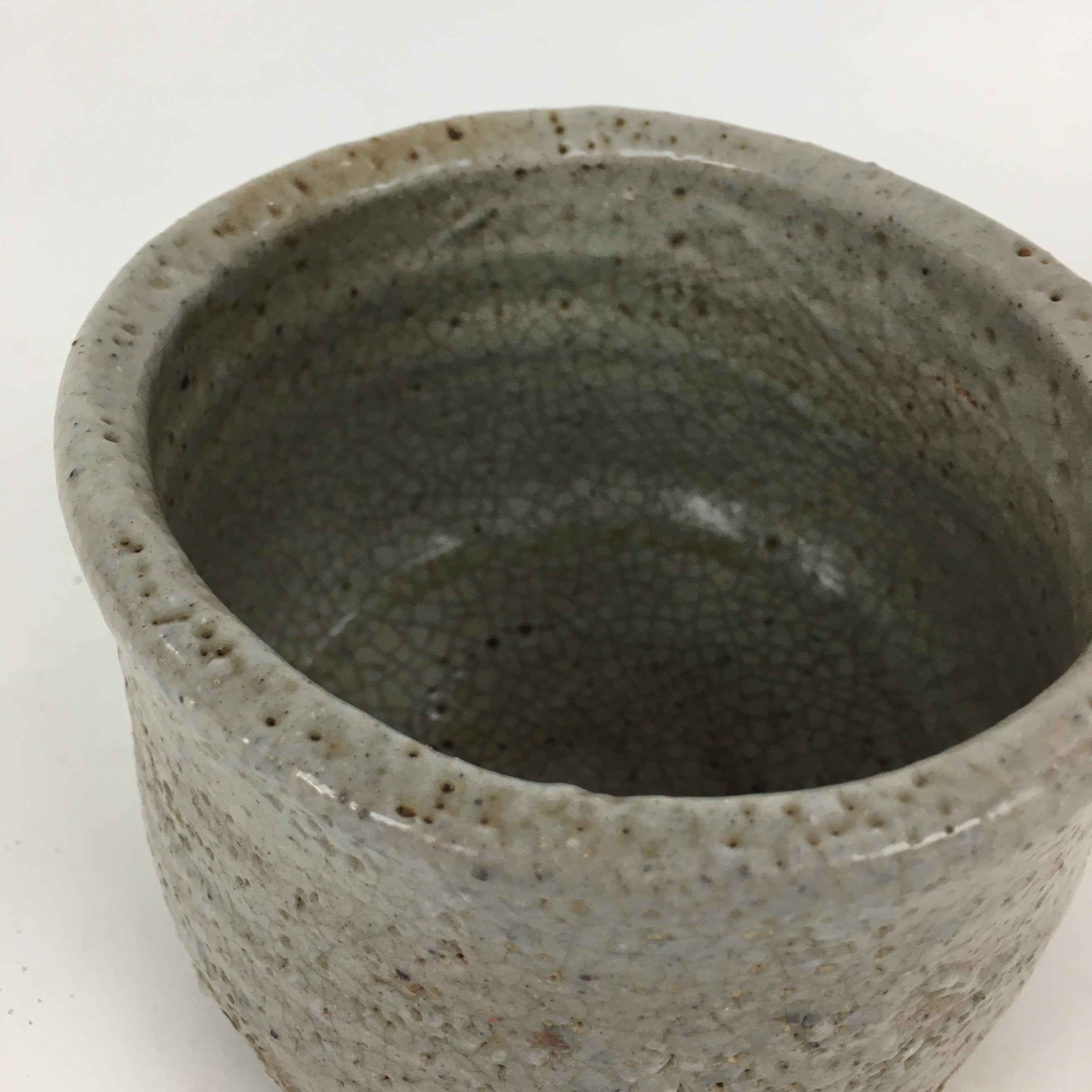 Japanese Ceramic Mino Ware Tea Ceremony Bowl Vtg Chawan Pottery Sado GTB827