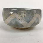 Japanese Ceramic Mino Ware Tea Ceremony Bowl Vtg Gray Mountain Chawan GTB772