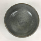 Japanese Ceramic Mino Ware Tea Ceremony Bowl Vtg Gray Mountain Chawan GTB772