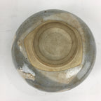Japanese Ceramic Mino Ware Tea Ceremony Bowl Vtg Gray Mountain Chawan GTB772