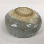 Japanese Ceramic Mino Ware Tea Ceremony Bowl Vtg Gray Mountain Chawan GTB772