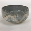 Japanese Ceramic Mino Ware Tea Ceremony Bowl Vtg Gray Mountain Chawan GTB772