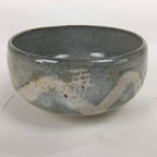 Japanese Ceramic Mino Ware Tea Ceremony Bowl Vtg Gray Mountain Chawan GTB772