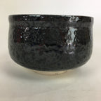 Japanese Ceramic Mino Ware Tea Ceremony Bowl Vtg Oil Drip Matcha Black GTB757