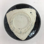 Japanese Ceramic Mino Ware Tea Ceremony Bowl Vtg Oil Drip Matcha Black GTB757