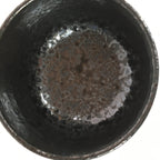 Japanese Ceramic Mino Ware Tea Ceremony Bowl Vtg Oil Drip Matcha Black GTB757