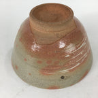 Japanese Ceramic Mino Ware Tea Ceremony Bowl Vtg Orange White Chawan GTB743