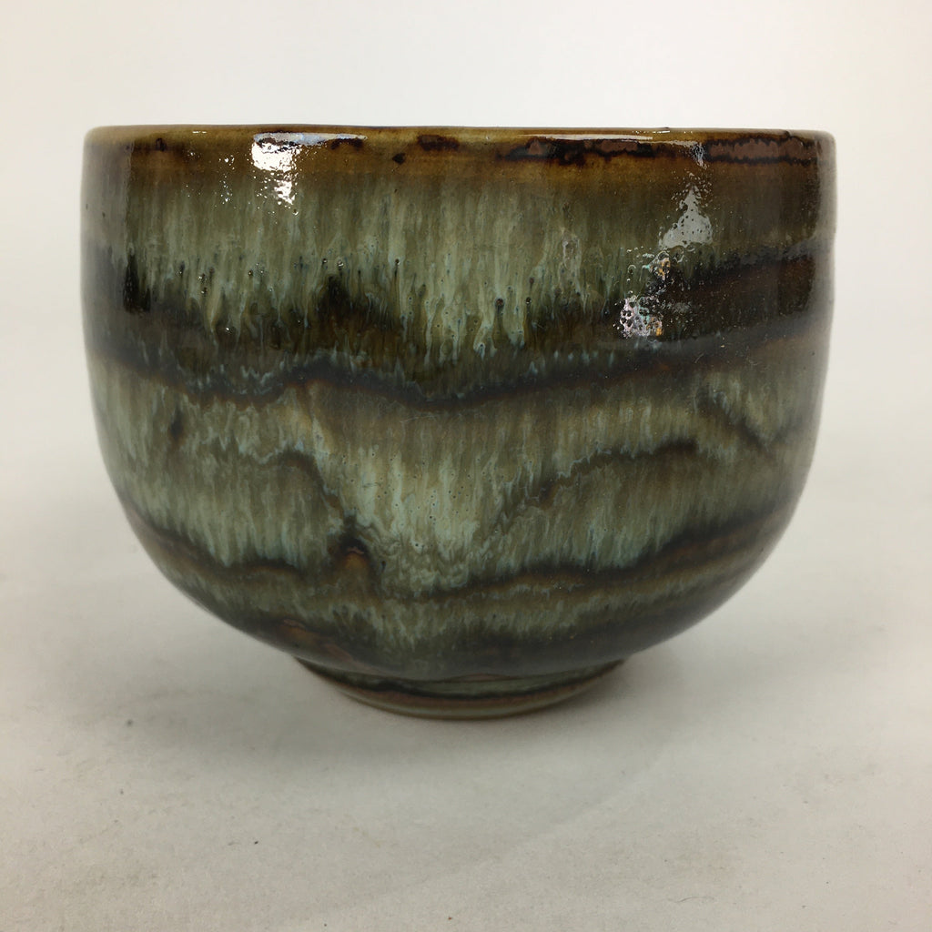 Japanese Ceramic Mino Ware Tea Ceremony Green Tea Bowl Vtg Chawan GTB859