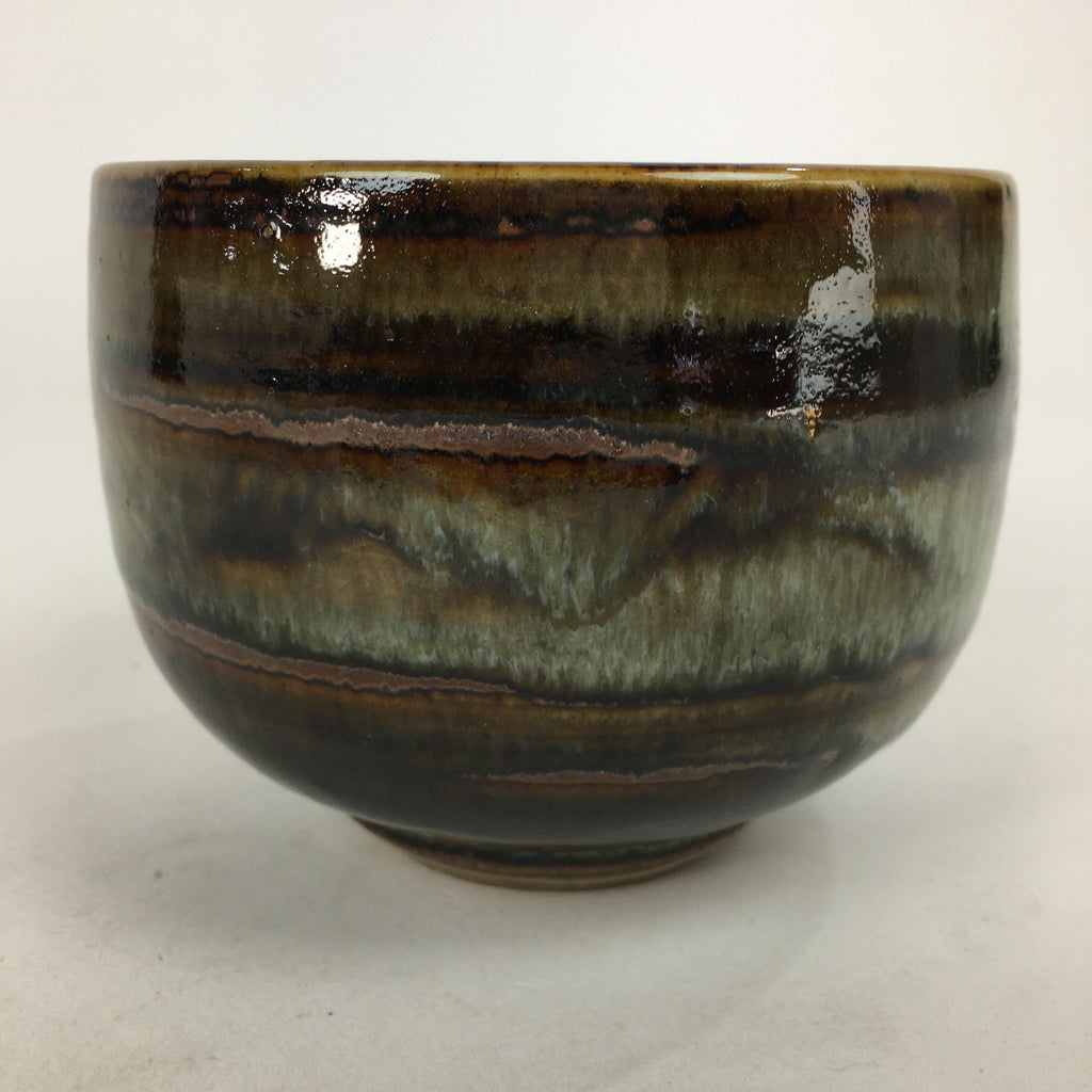 Japanese Ceramic Mino Ware Tea Ceremony Green Tea Bowl Vtg Chawan GTB859
