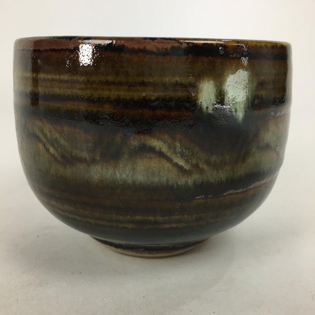 Japanese Ceramic Mino Ware Tea Ceremony Green Tea Bowl Vtg Chawan GTB859