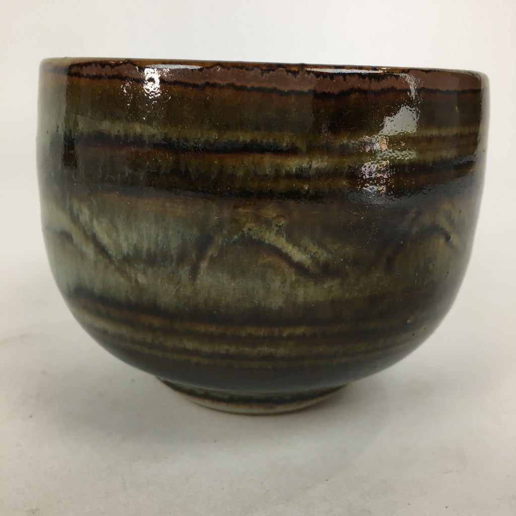 Japanese Ceramic Mino Ware Tea Ceremony Green Tea Bowl Vtg Chawan GTB859