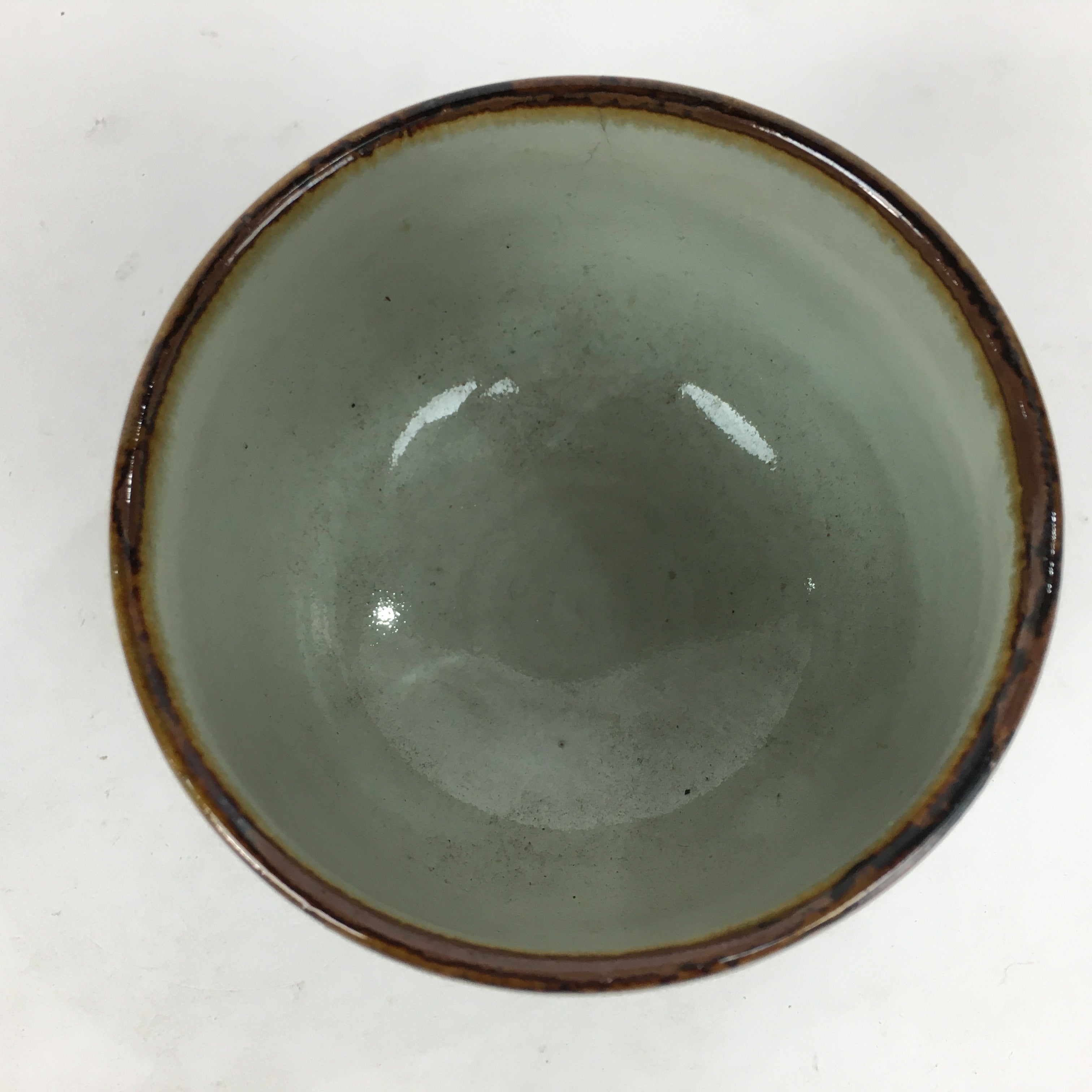 Japanese Ceramic Mino Ware Tea Ceremony Green Tea Bowl Vtg Chawan GTB859