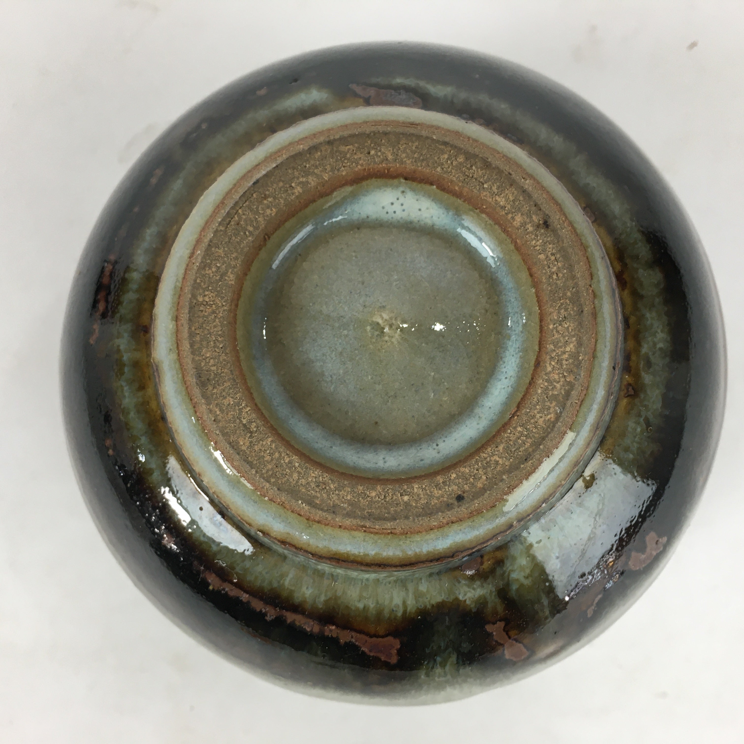 Japanese Ceramic Mino Ware Tea Ceremony Green Tea Bowl Vtg Chawan GTB859
