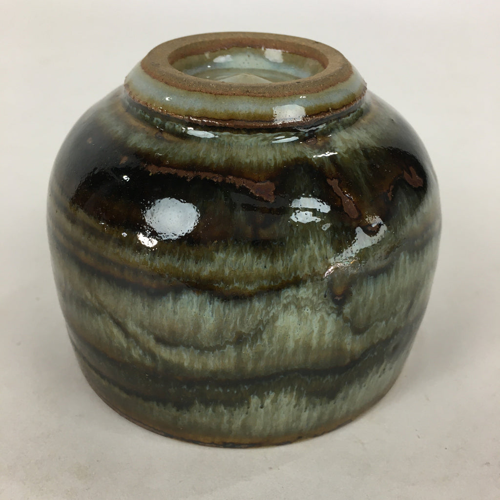 Japanese Ceramic Mino Ware Tea Ceremony Green Tea Bowl Vtg Chawan GTB859