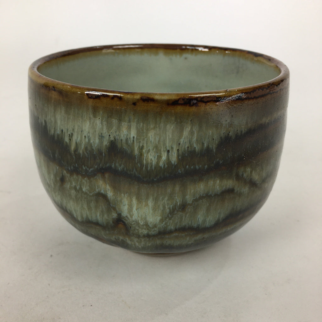 Japanese Ceramic Mino Ware Tea Ceremony Green Tea Bowl Vtg Chawan GTB859