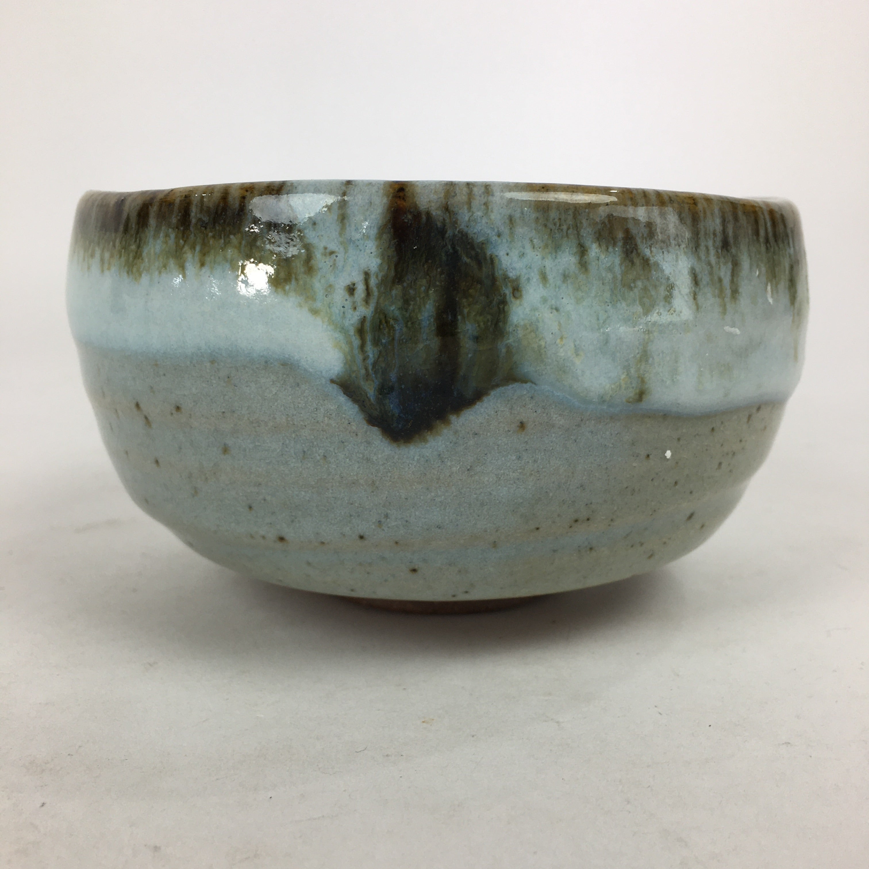 Japanese Ceramic Mino Ware Tea Ceremony Green Tea Bowl Vtg Chawan GTB860