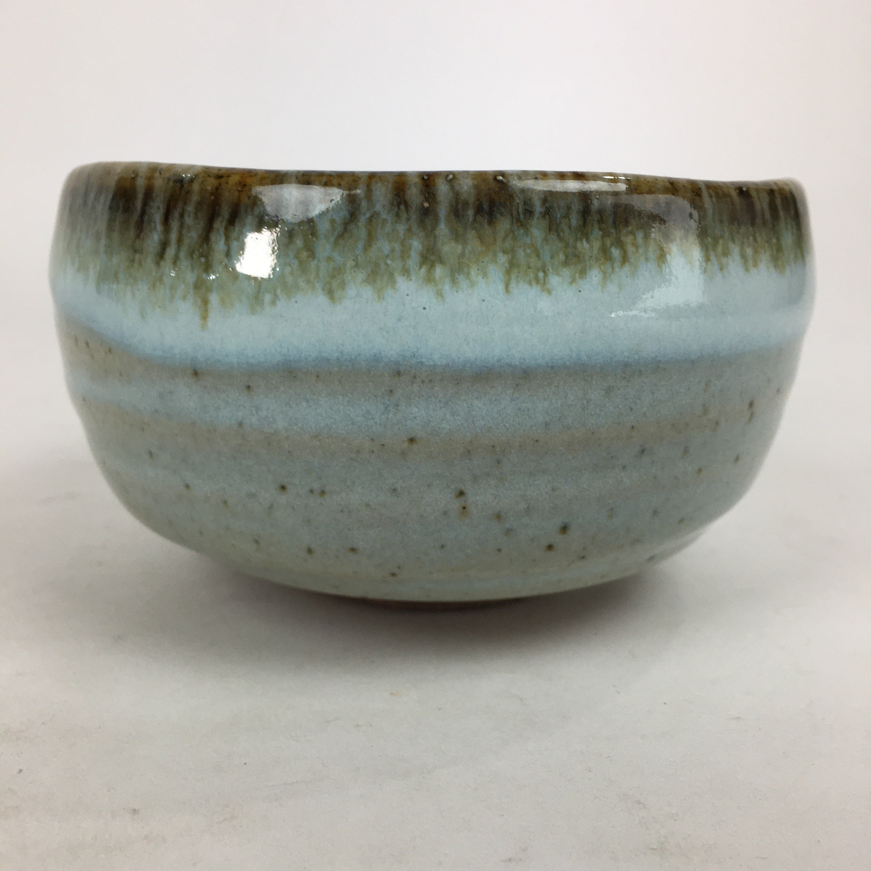 Japanese Ceramic Mino Ware Tea Ceremony Green Tea Bowl Vtg Chawan GTB860
