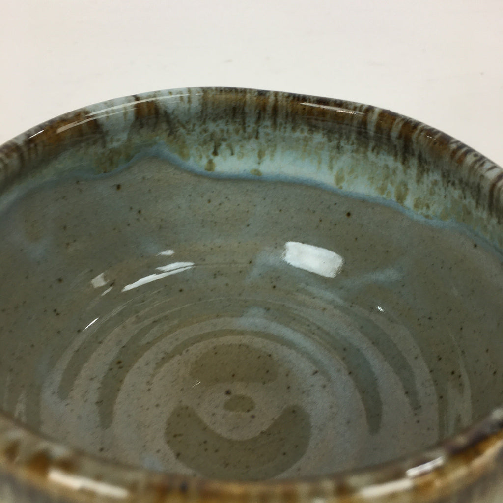 Japanese Ceramic Mino Ware Tea Ceremony Green Tea Bowl Vtg Chawan GTB860
