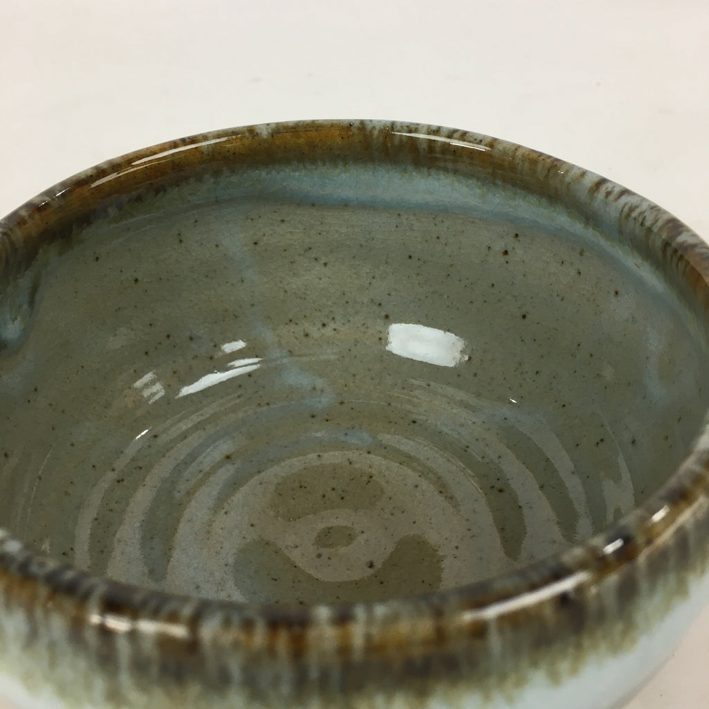 Japanese Ceramic Mino Ware Tea Ceremony Green Tea Bowl Vtg Chawan GTB860