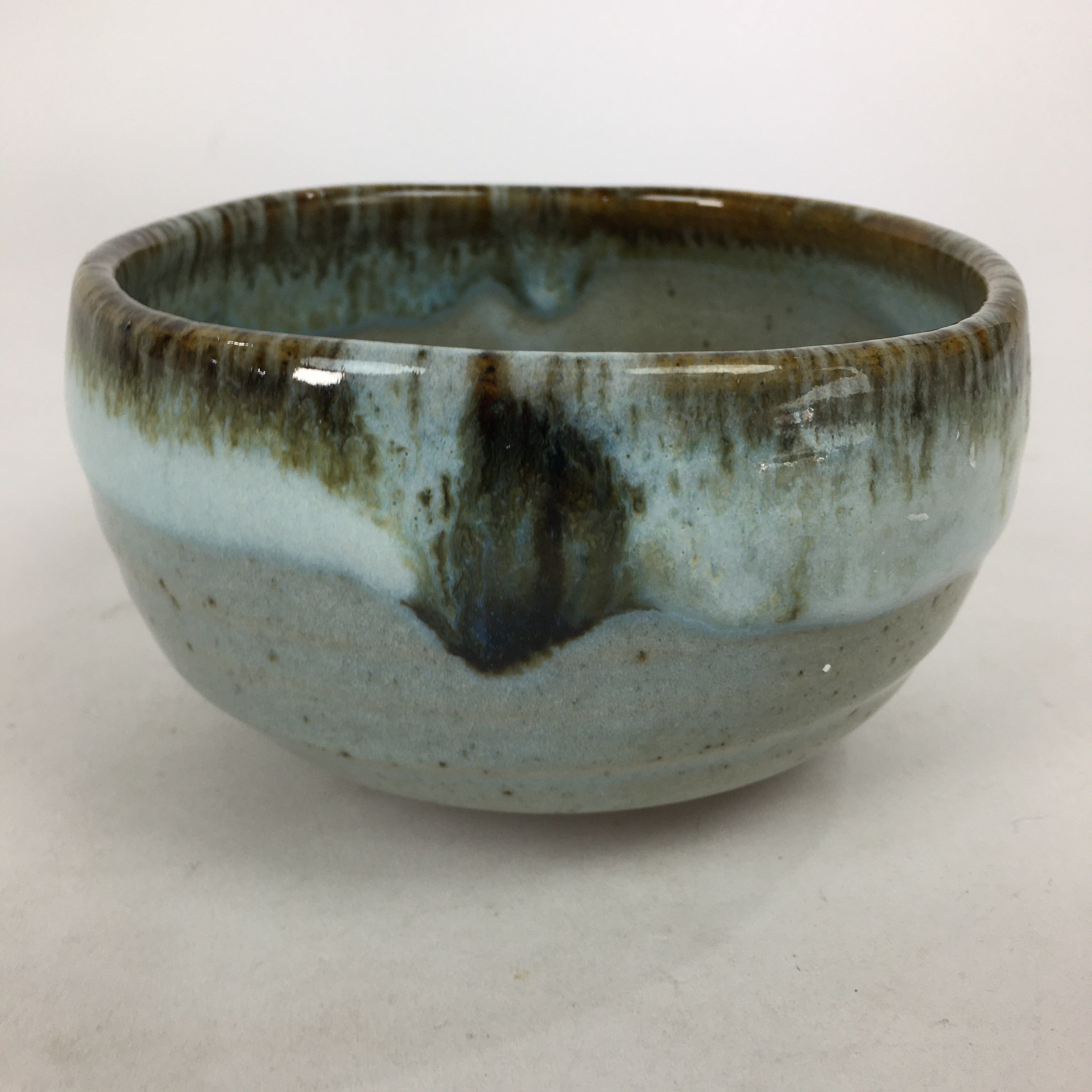 Japanese Ceramic Mino Ware Tea Ceremony Green Tea Bowl Vtg Chawan GTB860