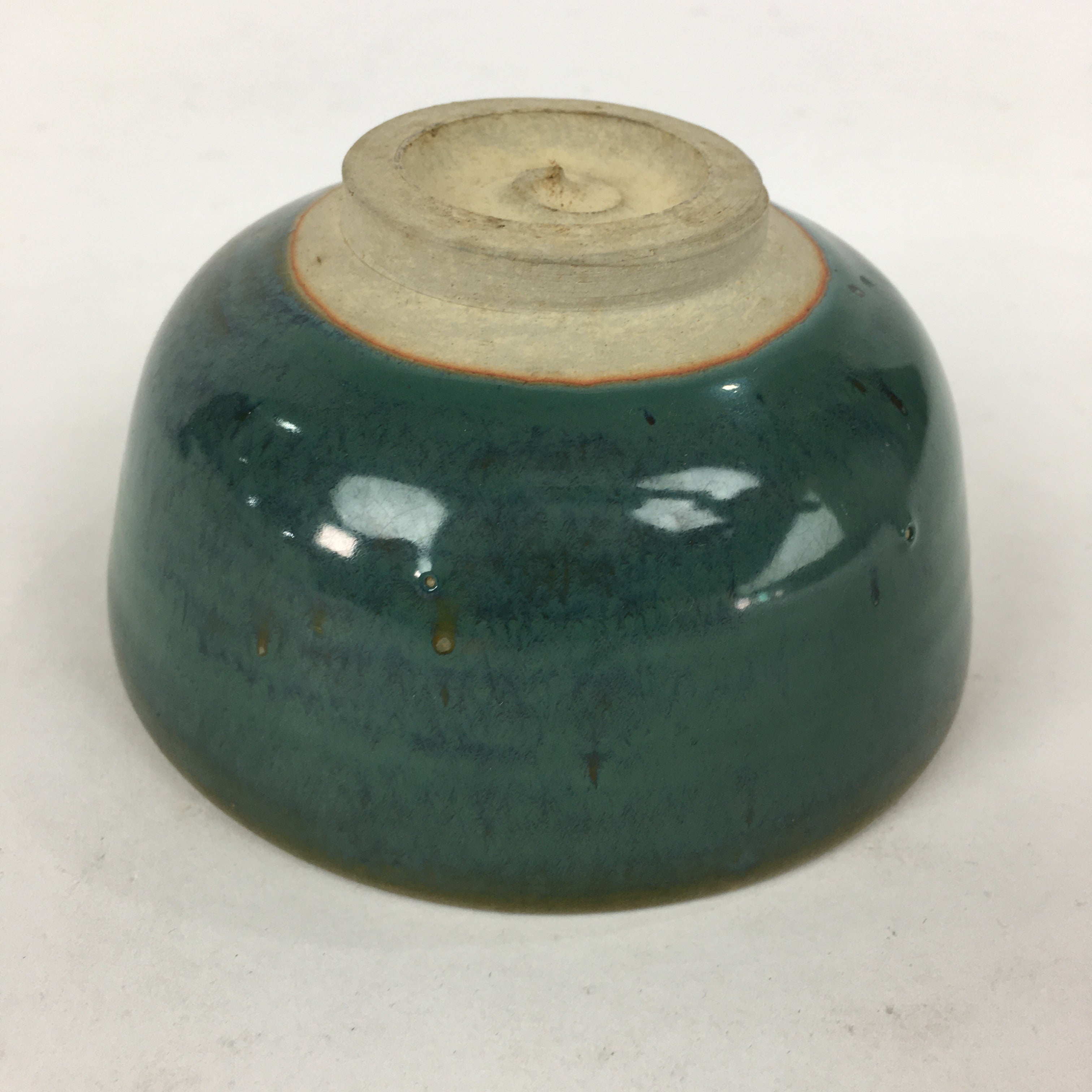 Japanese Ceramic Mino Ware Tea Ceremony Green Tea Bowl Vtg Chawan GTB863