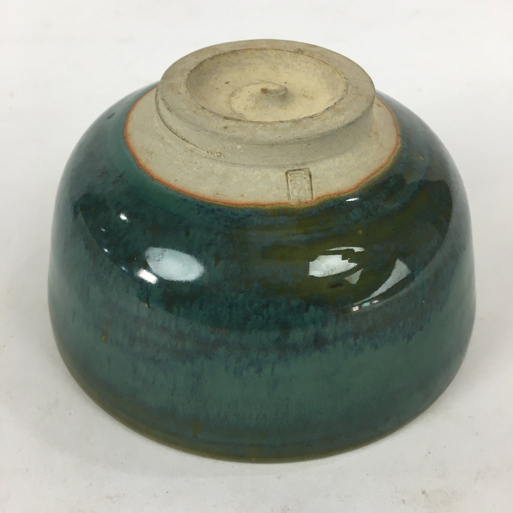Japanese Ceramic Mino Ware Tea Ceremony Green Tea Bowl Vtg Chawan GTB863