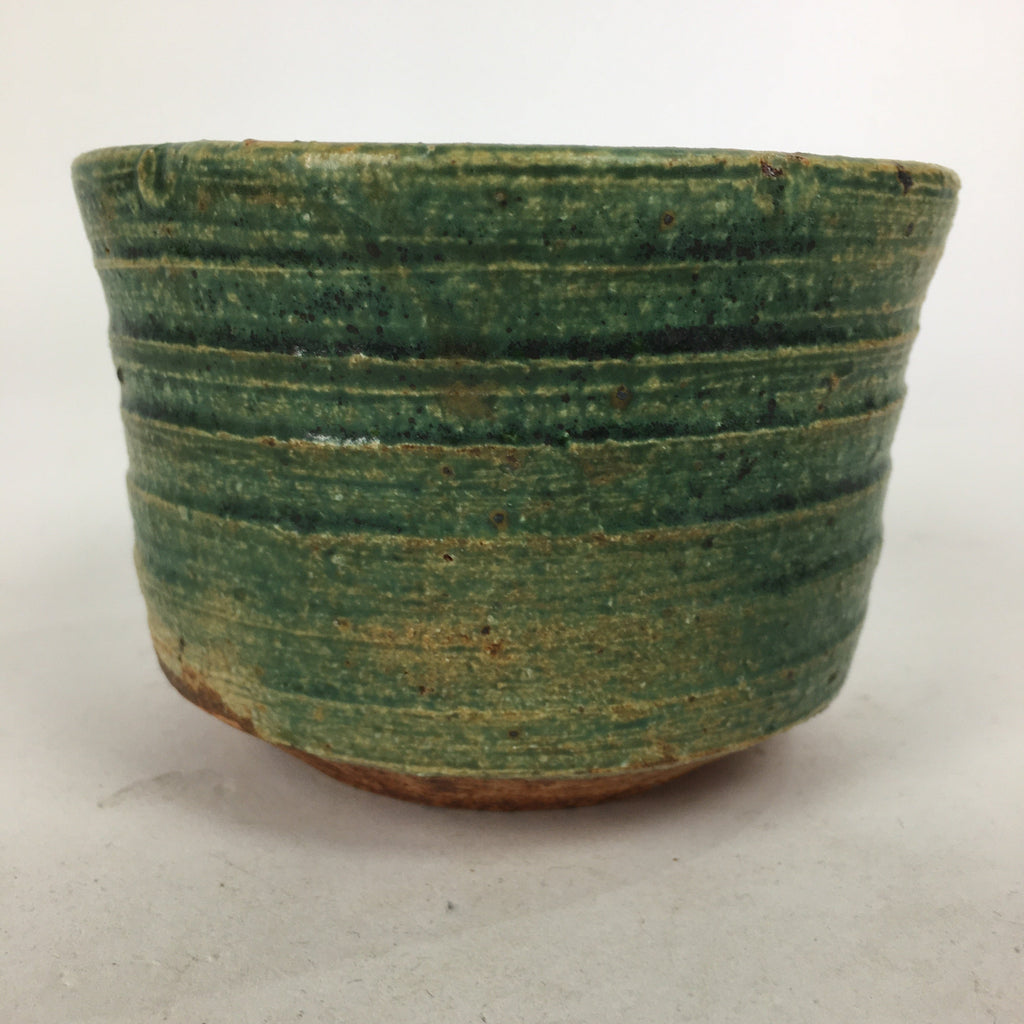 Japanese Ceramic Mino Ware Tea Ceremony Green Tea Bowl Vtg Chawan GTB870