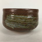 Japanese Ceramic Mino ware Tea Ceremony Bowl Vtg Chawan Brown Pottery GTB750