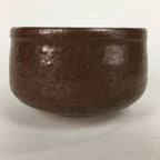 Japanese Ceramic Mino ware Tea Ceremony Bowl Vtg Chawan Brown Pottery GTB750