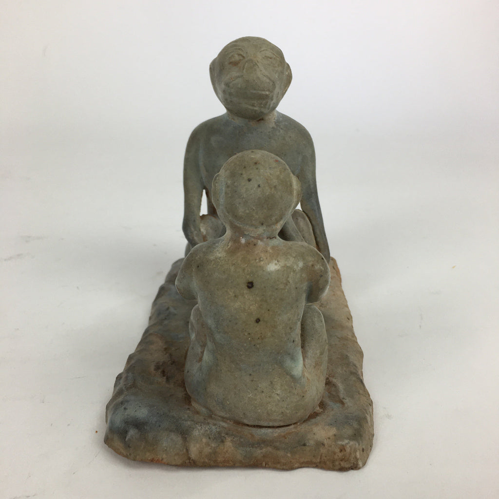 Japanese Ceramic Monkey Family Art Figurine Statue Handicraft Okimono BD761