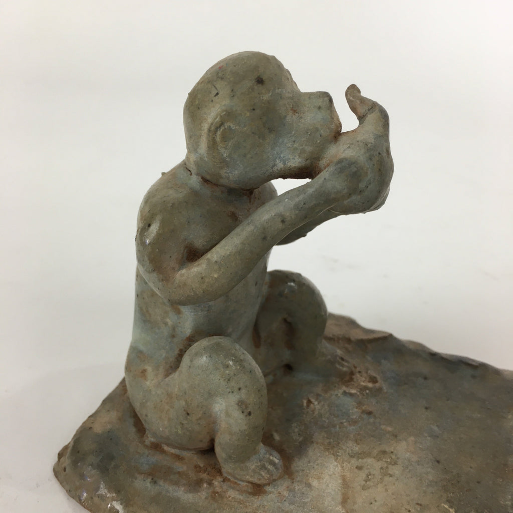 Japanese Ceramic Monkey Family Art Figurine Statue Handicraft Okimono BD761