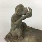 Japanese Ceramic Monkey Family Art Figurine Statue Handicraft Okimono BD761