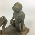 Japanese Ceramic Monkey Family Art Figurine Statue Handicraft Okimono BD761