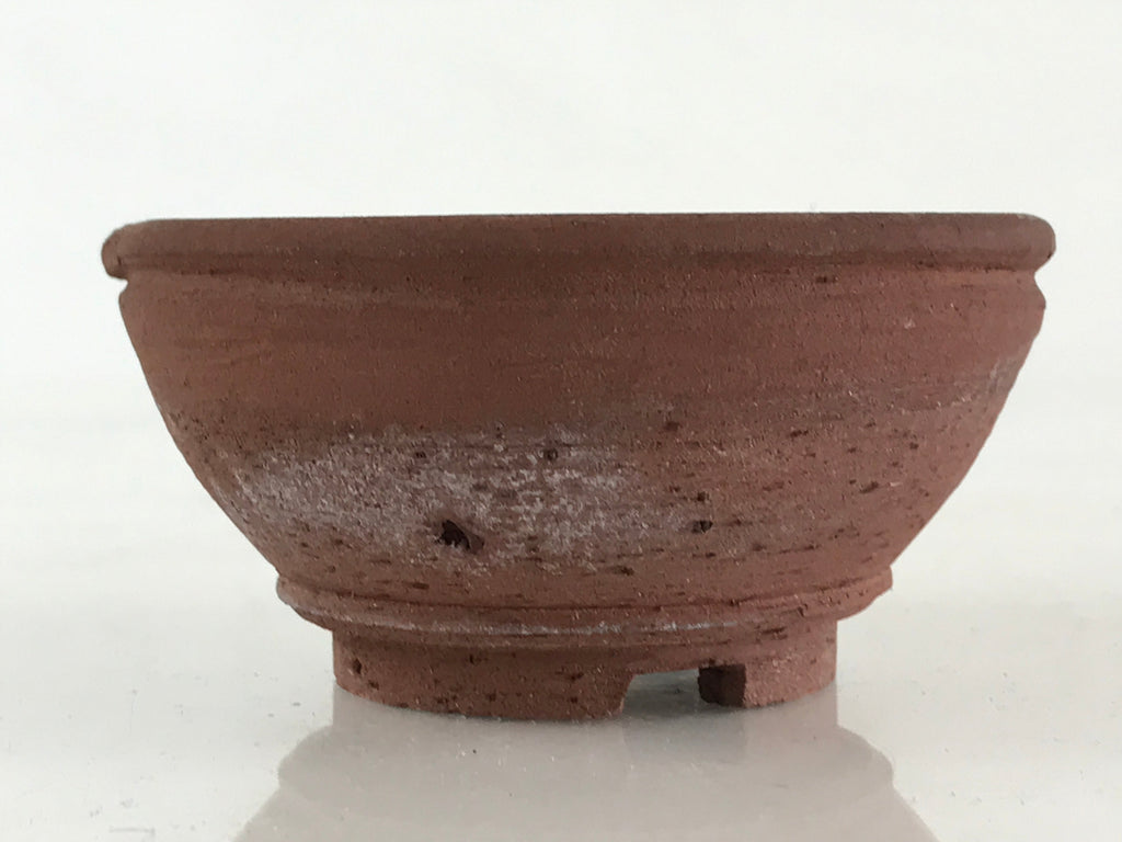 Japanese Ceramic Mortar With Hole Wasabi Ginger Spices Vtg Flower Pot Brown PY26