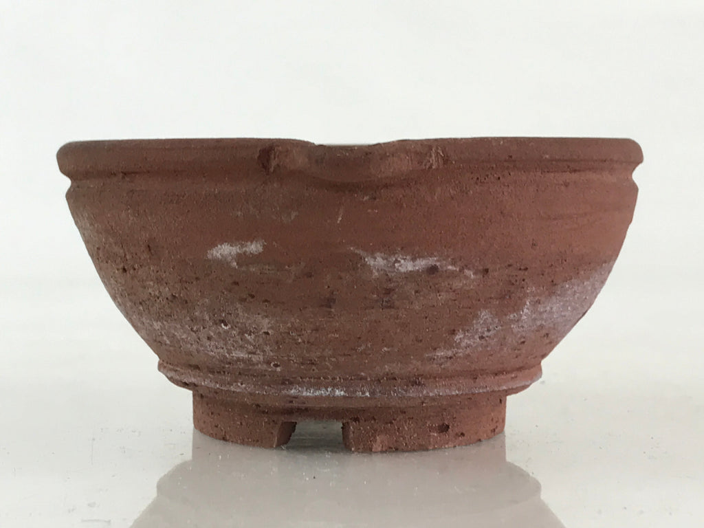 Japanese Ceramic Mortar With Hole Wasabi Ginger Spices Vtg Flower Pot Brown PY26